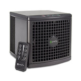 The pureAir 1500 from Greentech, frontal view, with remote.